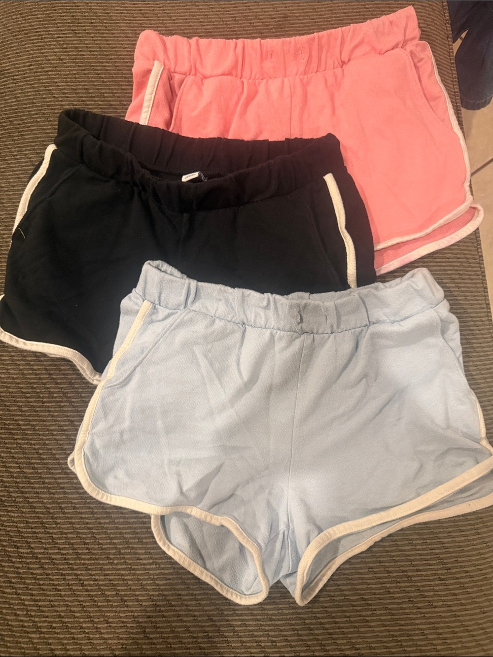 Old Navy Girls' Pocket Elastic-Waist Shorts - Pink, Black, Light Blue
